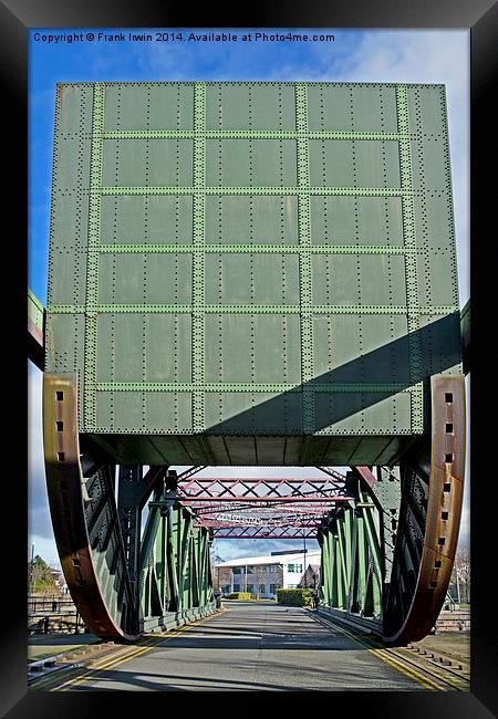 Egerton (bascule type) Bridge, Birkenhead, UK Framed Print by Frank Irwin
