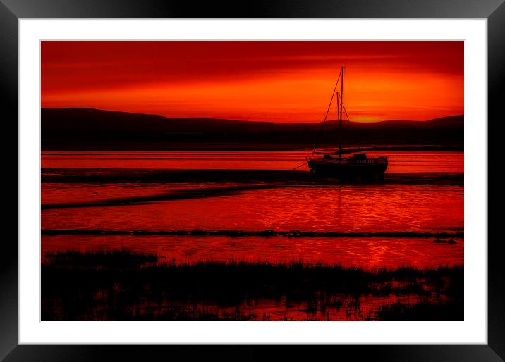 Sunset Framed Mounted Print by Mike Janik