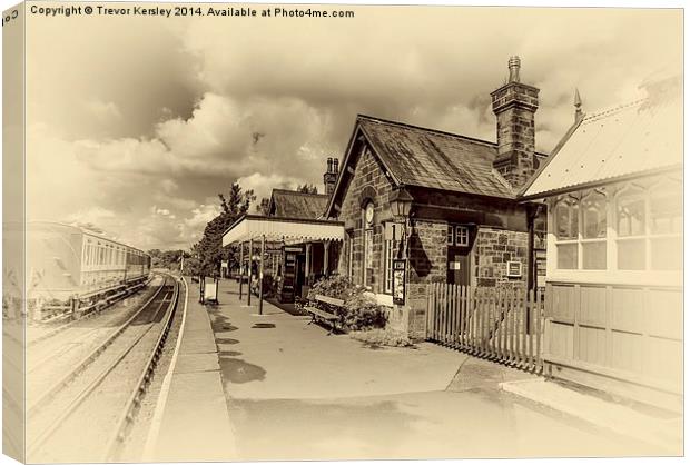 Country Railway Station Canvas Print by Trevor Kersley RIP