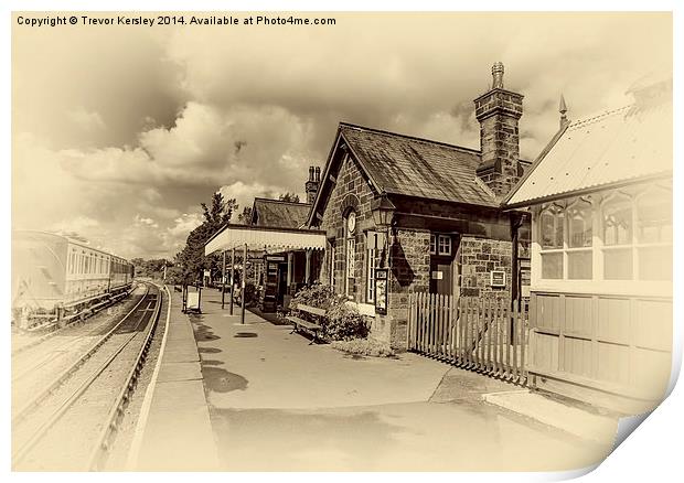 Country Railway Station Print by Trevor Kersley RIP