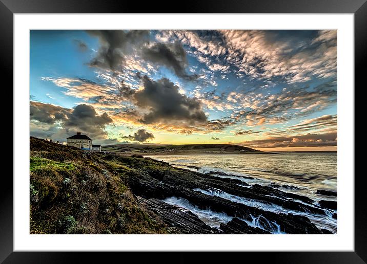 Just before sunrise at Croyde Bay Framed Mounted Print by Dave Wilkinson North Devon Ph