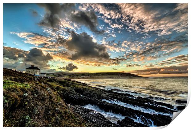 Just before sunrise at Croyde Bay Print by Dave Wilkinson North Devon Ph