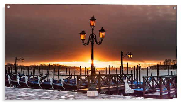 Sunrise Venice Acrylic by Gail Johnson