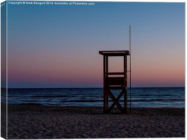 Sundown at the Beach Canvas Print by Mark Bangert
