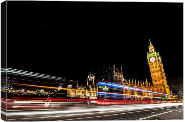 Houses of Parliament Nightscape Canvas Print by Ian Collins
