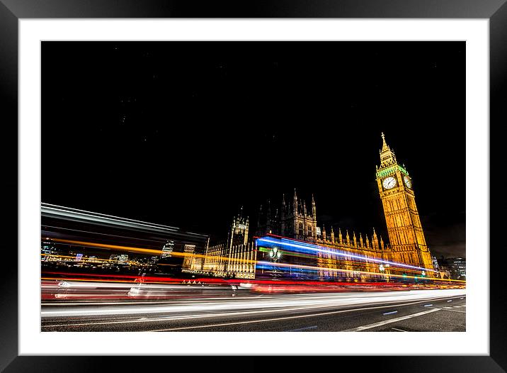 Houses of Parliament Nightscape Framed Mounted Print by Ian Collins