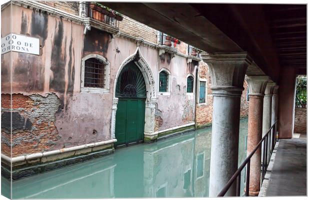 Venice Canal Canvas Print by Gail Johnson
