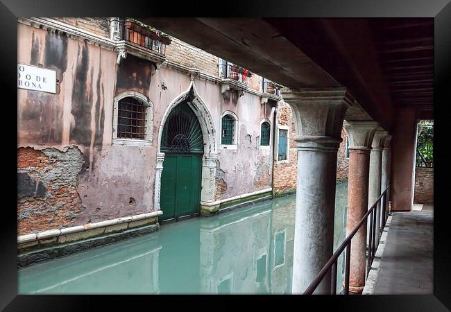 Venice Canal Framed Print by Gail Johnson