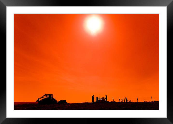 workers under the sun Framed Mounted Print by Eddie Howland