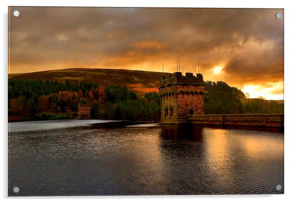 Derwent Dam Sunrise Acrylic by Neil Ravenscroft