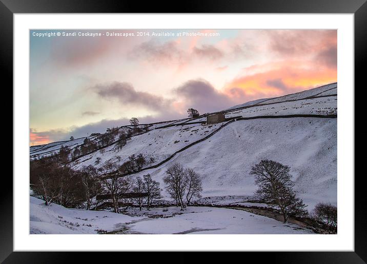 DALESCAPES: Firestorm In Swaledale Framed Mounted Print by Sandi-Cockayne ADPS