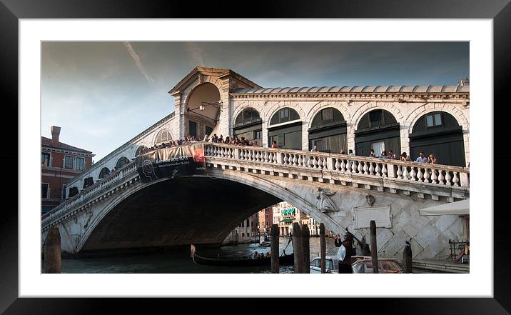 Rialto Bridge Venice Framed Mounted Print by Leighton Collins