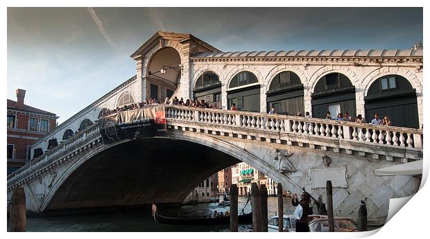 Rialto Bridge Venice Print by Leighton Collins