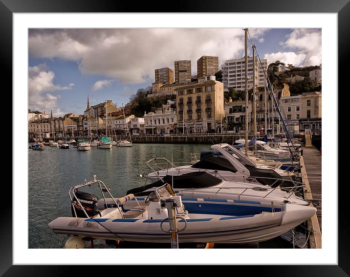 Sunshine at Torquay Harbour Framed Mounted Print by Jay Lethbridge