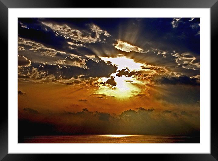 Stormy Cloud Sunrise Framed Mounted Print by Karen Martin
