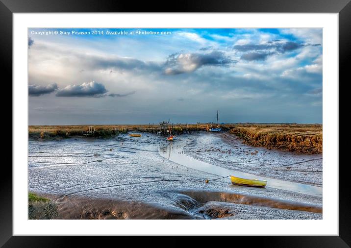 Morston quay in Norfolk Framed Mounted Print by Gary Pearson