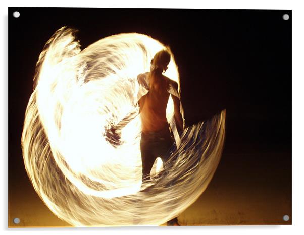 fire dancing Acrylic by james pratt