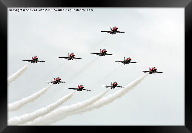 Red Arrows 3 Framed Print by Andreas Klatt