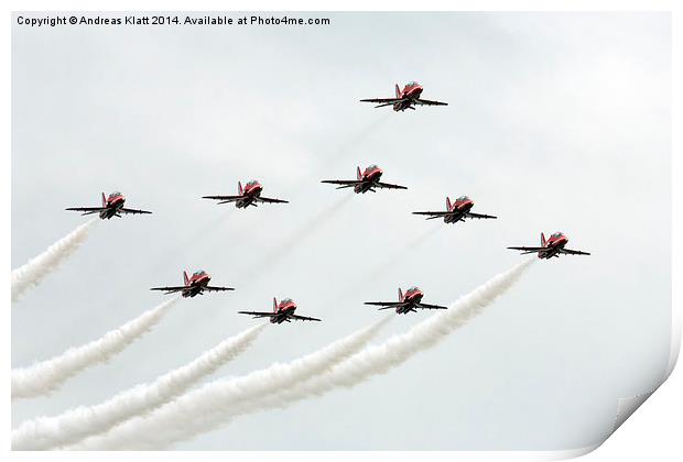 Red Arrows 3 Print by Andreas Klatt