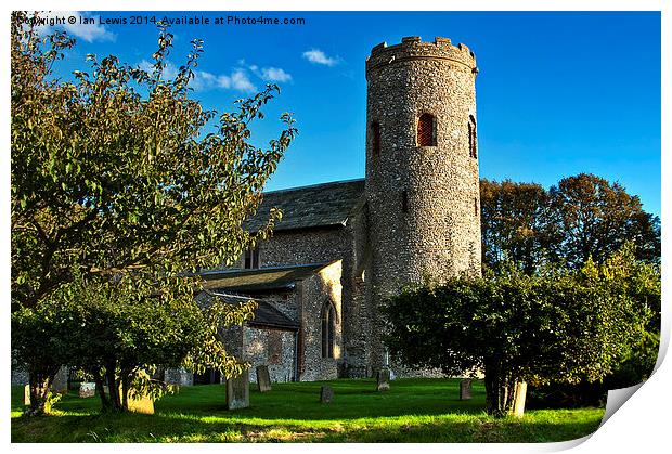 St Margarets Church Burnham Norton Print by Ian Lewis