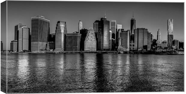 Manhattan Reflected Canvas Print by Jed Pearson