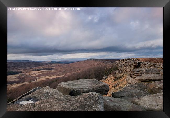 Stanage Edge Framed Print by Dave Evans