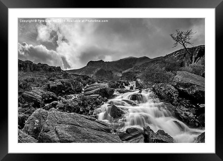 Rhaeadr Idwal Snowdonia Framed Mounted Print by Pete Lawless