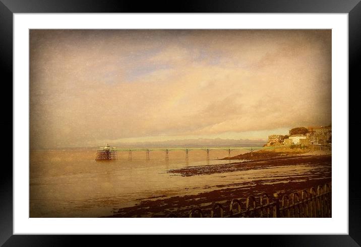 Cleavedon Pier. Framed Mounted Print by Heather Goodwin