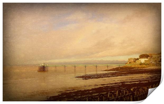 Cleavedon Pier. Print by Heather Goodwin