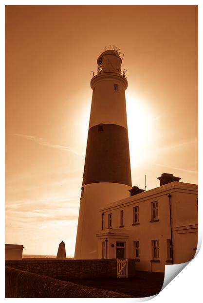 Portland Bill lighthouse Print by Kelvin Futcher 2D Photography
