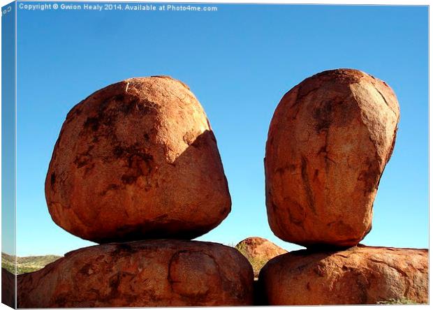 Devils Marbles Canvas Print by Gwion Healy