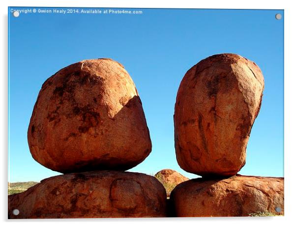 Devils Marbles Acrylic by Gwion Healy
