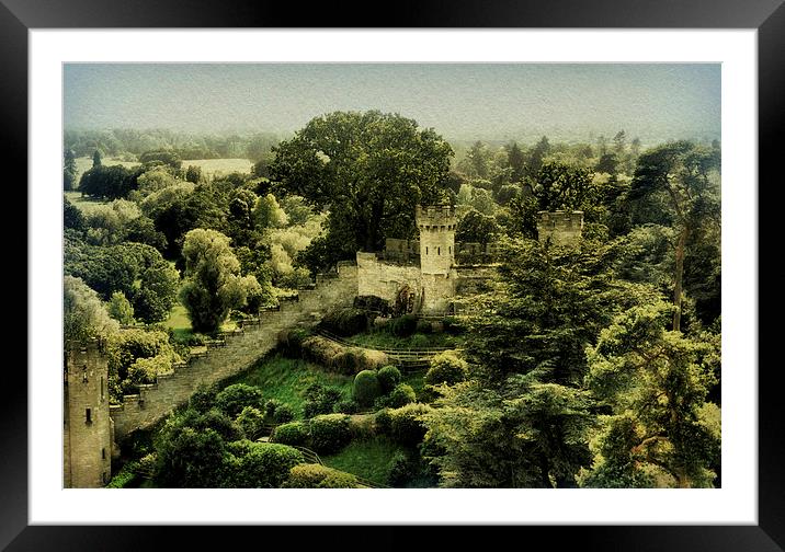 summer at Warwick Castle Framed Mounted Print by Heather Newton