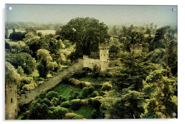 summer at Warwick Castle Acrylic by Heather Newton