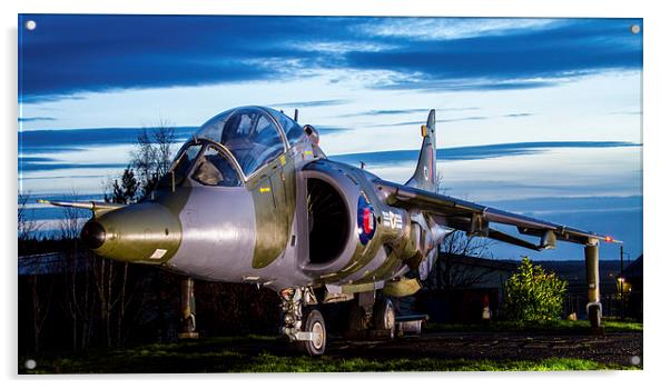 Harrier T4 at Sundown Acrylic by Oxon Images