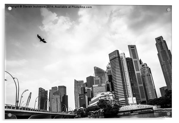 Singapore skyline Acrylic by Steven Inchmore