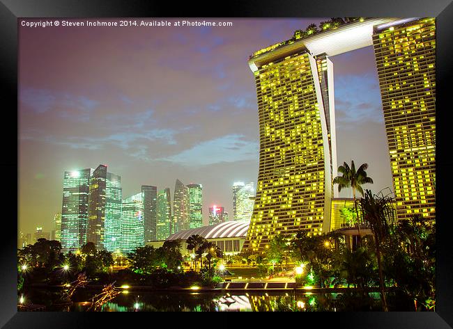 Singapore skyline Framed Print by Steven Inchmore