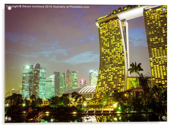 Singapore skyline Acrylic by Steven Inchmore