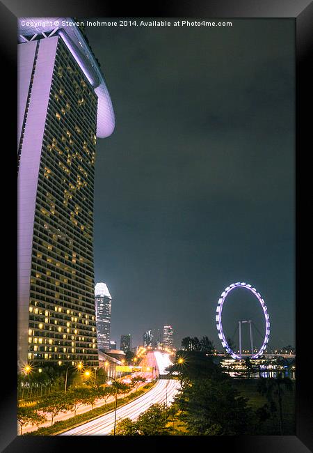 singapore skyline Framed Print by Steven Inchmore