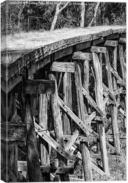 Trestle Bridge Canvas Print by Pauline Tims
