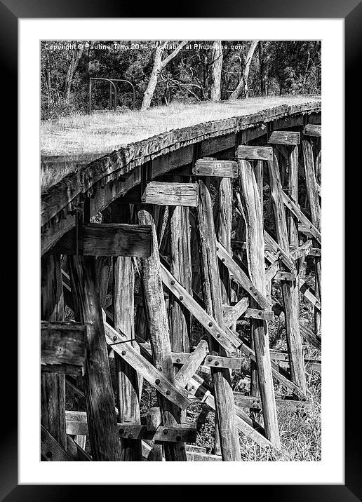 Trestle Bridge Framed Mounted Print by Pauline Tims