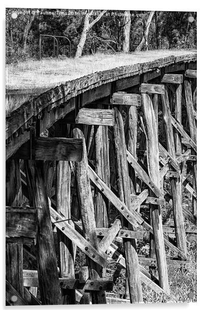 Trestle Bridge Acrylic by Pauline Tims