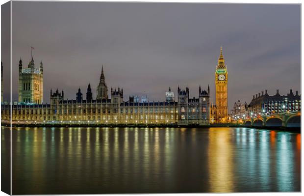 Westminster Evening Canvas Print by mhfore Photography
