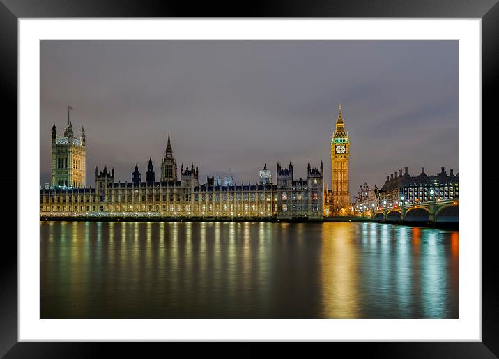 Westminster Evening Framed Mounted Print by mhfore Photography