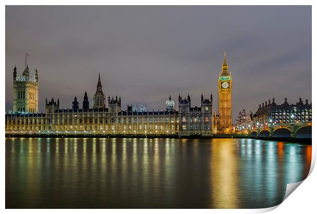 Westminster Evening Print by mhfore Photography