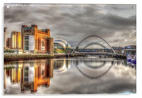 The River Tyne Acrylic by Dave Emmerson