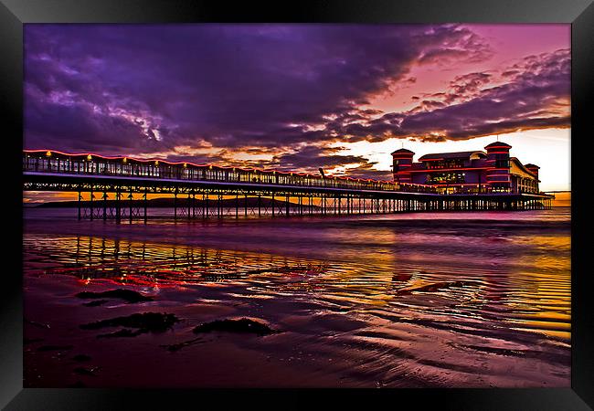 February Sunset Weston-Super-Mare Framed Print by Ian Johnson