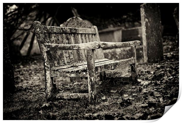 Cemetery Seating Print by David Hare