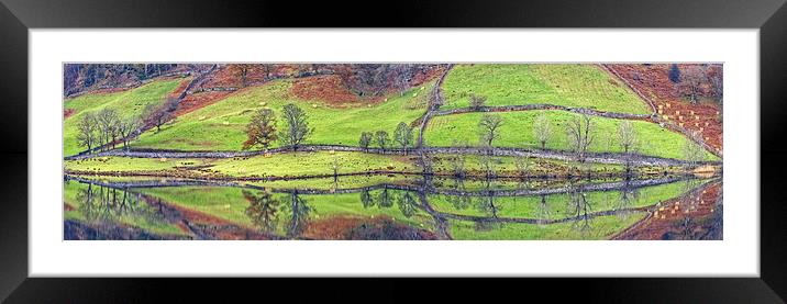 Rydal Water Abstract Framed Mounted Print by Jamie Green