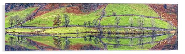 Rydal Water Abstract Acrylic by Jamie Green
